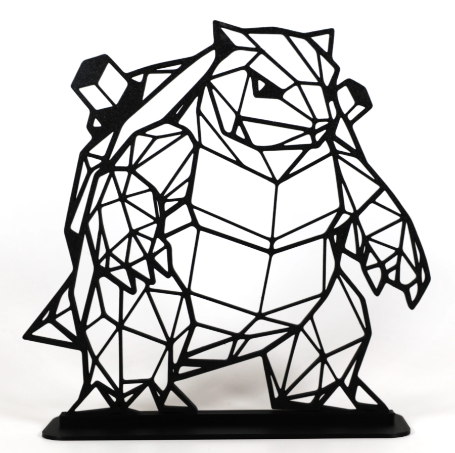 Low Poly Geometric Pokemon Style Ornament